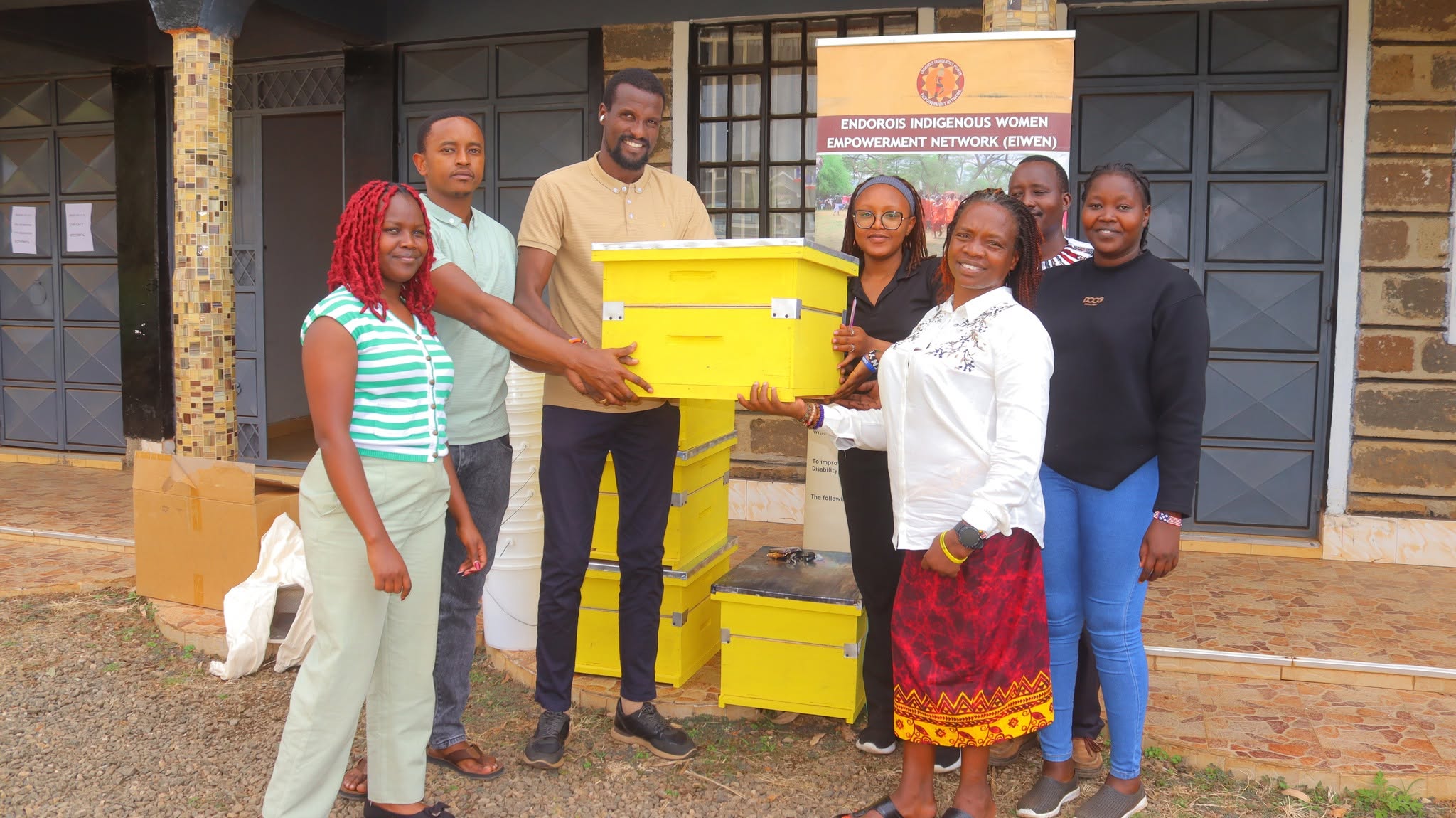 Indigenous community members sharing beekeeping knowledge