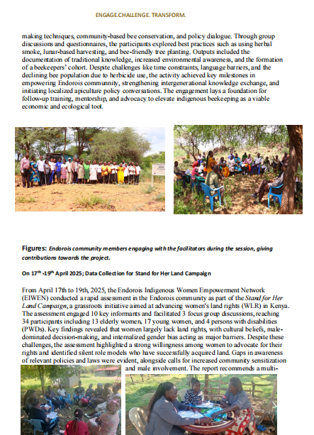 EIWEN MONTHLY REPORT -APRIL